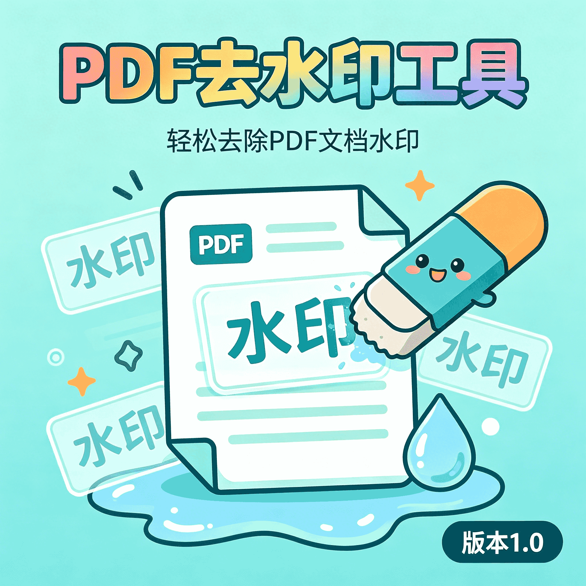 PDF去除水印(程序识别去水印)