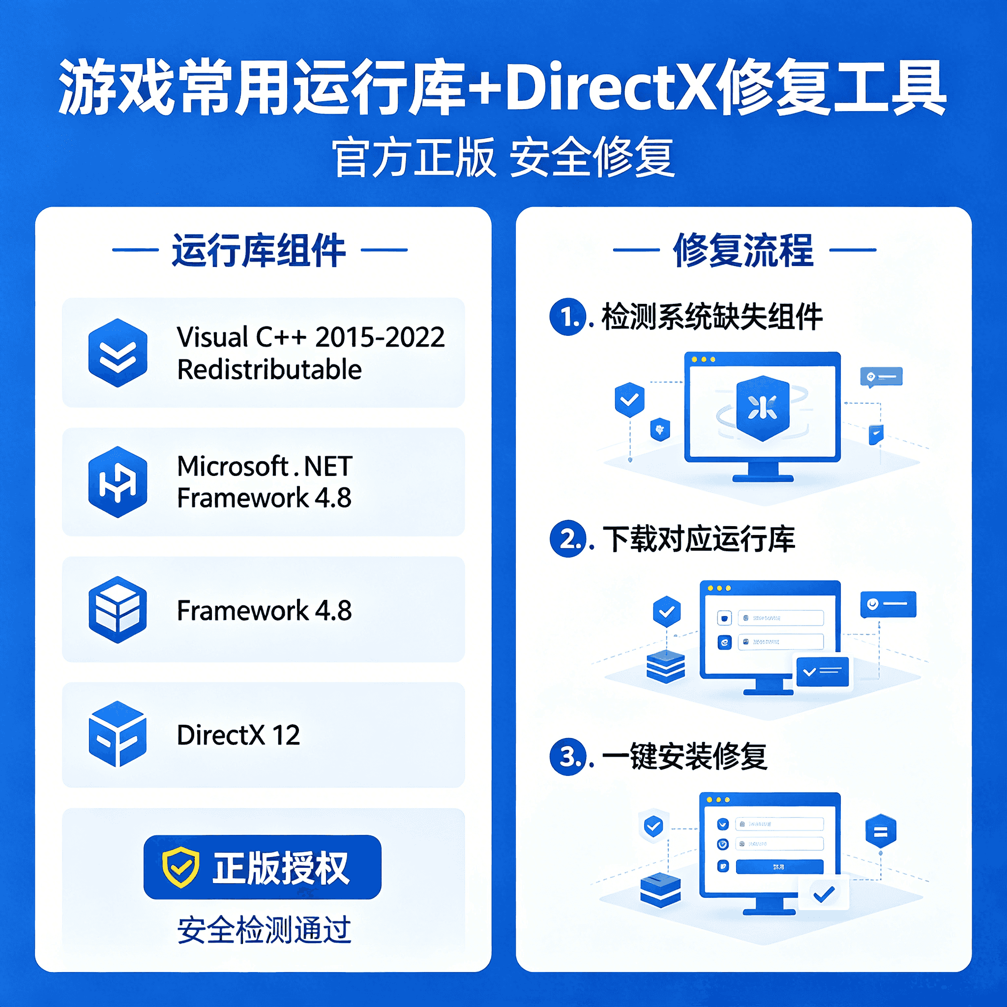 游戏常用运行库+DirectX修复 / 无需开通会员